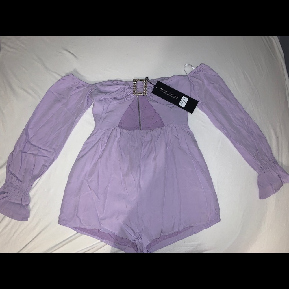 Lilac Off The Shoulder Playsuit